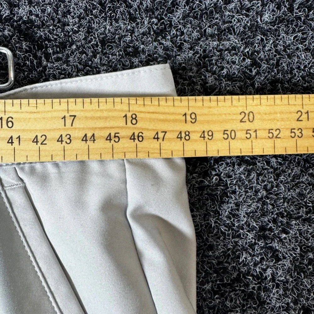 Adidas Mens Golf Pants Light Gray Flat Front Performance‎ Trousers 36x32